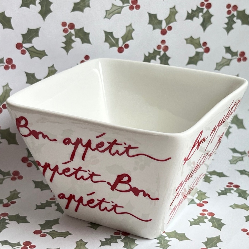 CIROA Porcelain Small "Bon appetit" Party Dish